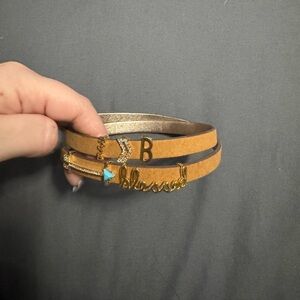 KEEP Collective Tan and Gold Bracelet